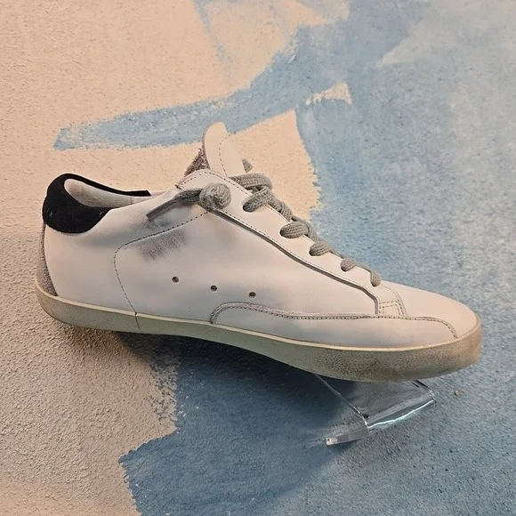 GOLDEN GOOSE Super Star Mens LEFT SHOE ONLY 44 White Red Leather Low Top Sneaker